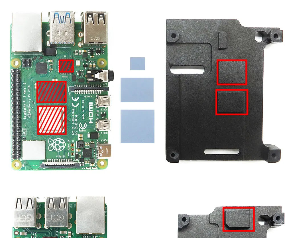 Raspberry Pi 4 Model B Dual Fans CNC Aluminum Alloy Case Metal 5 Color Armor Shell with Heat Sinks for Raspberry Pi 4B/3B+/3B