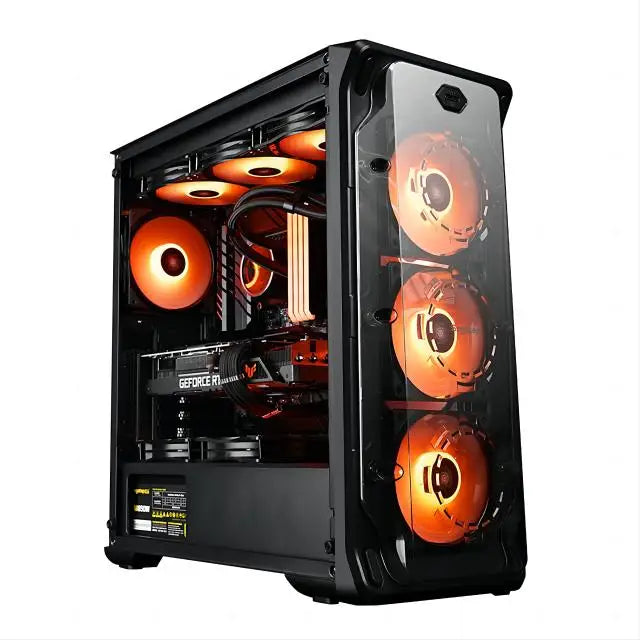 AOTESIER Gaming PC core i7 CPU With 16G RAM 256G SSD HD4600 ATX/ITX/M-ATX full view side panel Temper Glass Front pc gamer