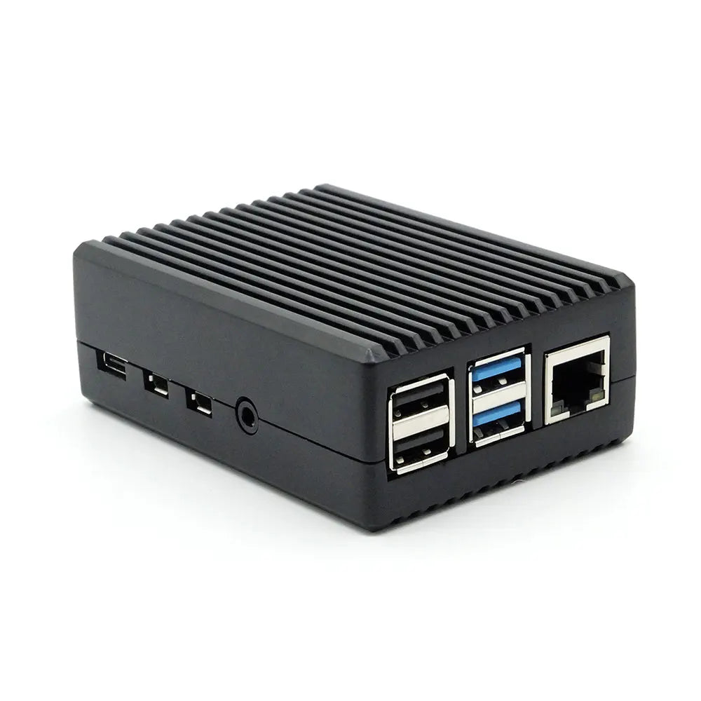 Raspberry Pi 4 Model B Black Dark Gray Aluminum Alloy Case Passive Cooling Shell Metal Enclosure Heat Dissipation for Pi 4