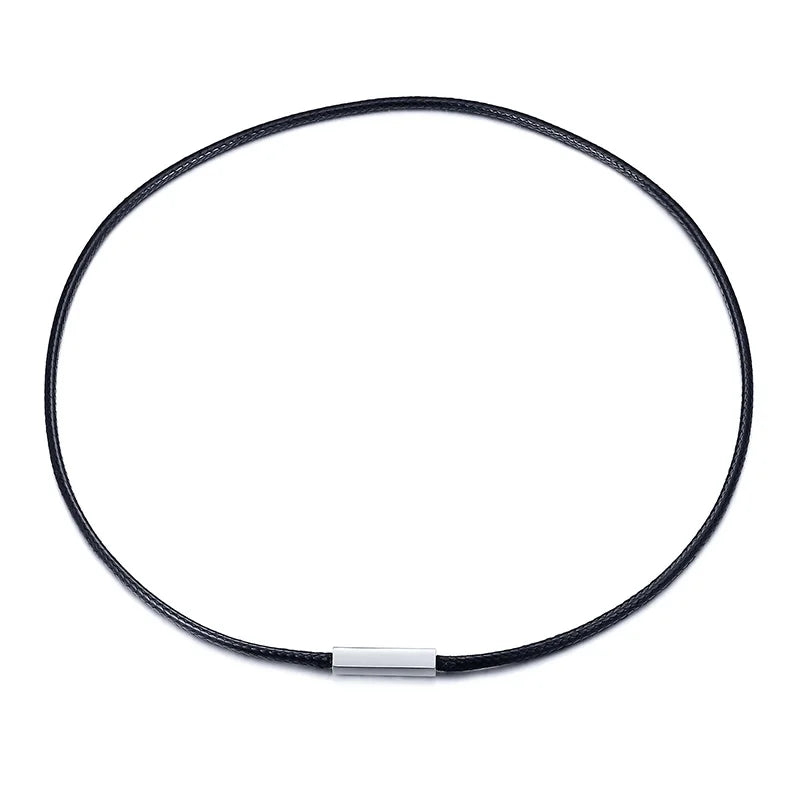 Choker for Men Black Rope Necklace with Magnetic buckle