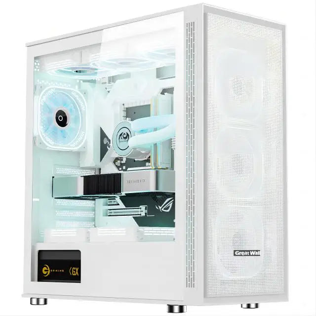 AOTESIER Gaming PC core i7 CPU With 16G RAM 256G SSD HD4600 ATX/ITX/M-ATX full view side panel Temper Glass Front pc gamer