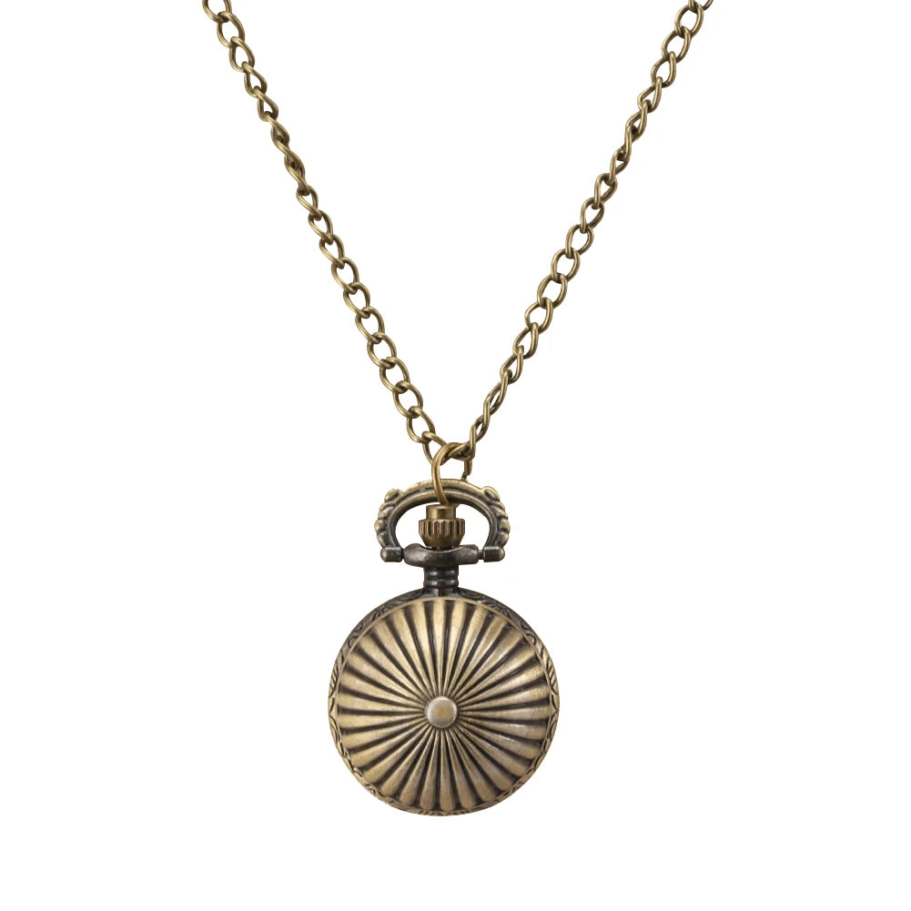 Luxury Golden Watch Ball Little Cute Quartz Pocket Watch Pendant Wings Necklace Gifts for Men Women Kids reloj 2022
