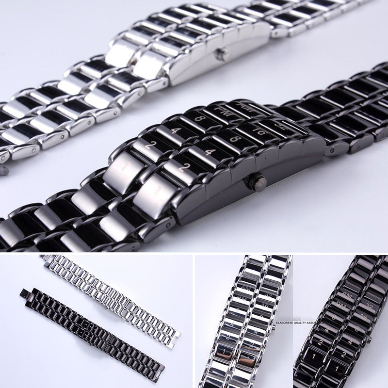 couple watches Binary LED Digital Quartz Wrist Watch Fashion Men's Watches Gift for Father's Day binary clock binary watch