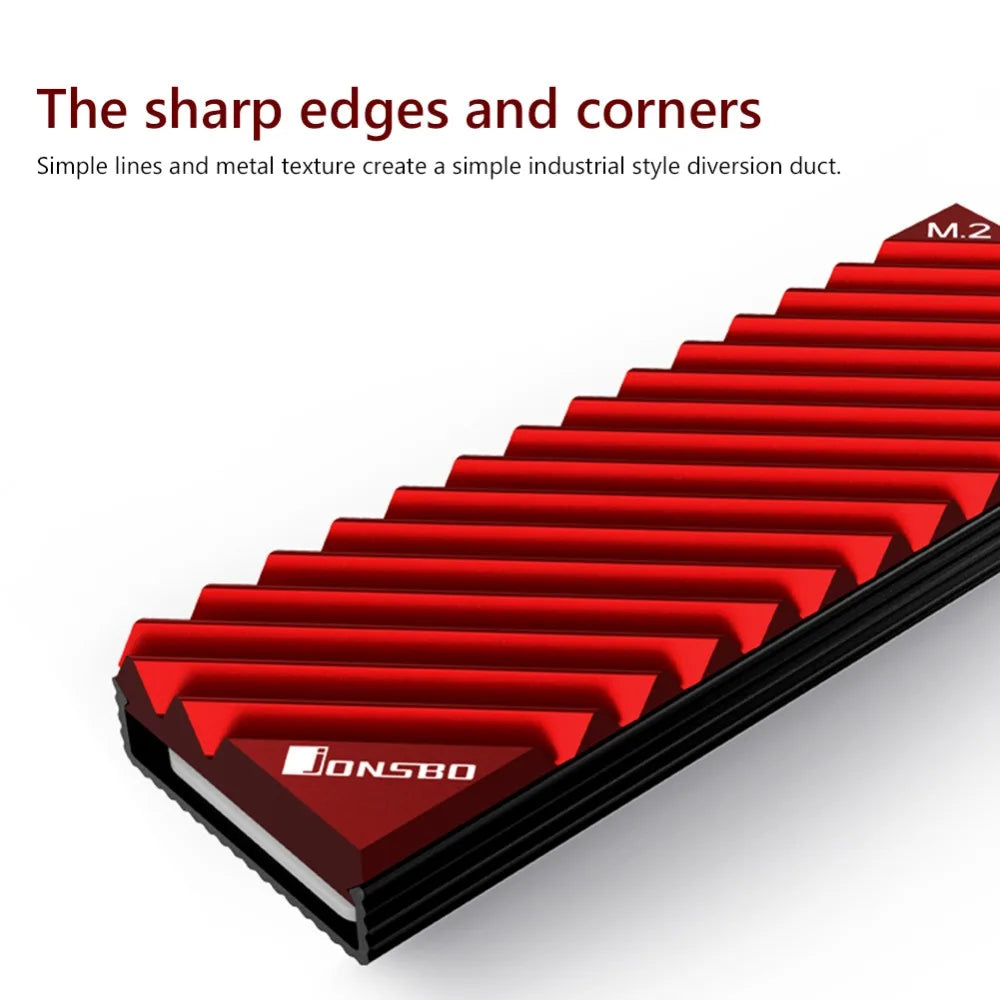M2 SSD NVMe Heat Sink Jonsbo M2 2280 Solid State Hard Disk Aluminum Heatsink with Thermal Pad for Desktop PC Accessories