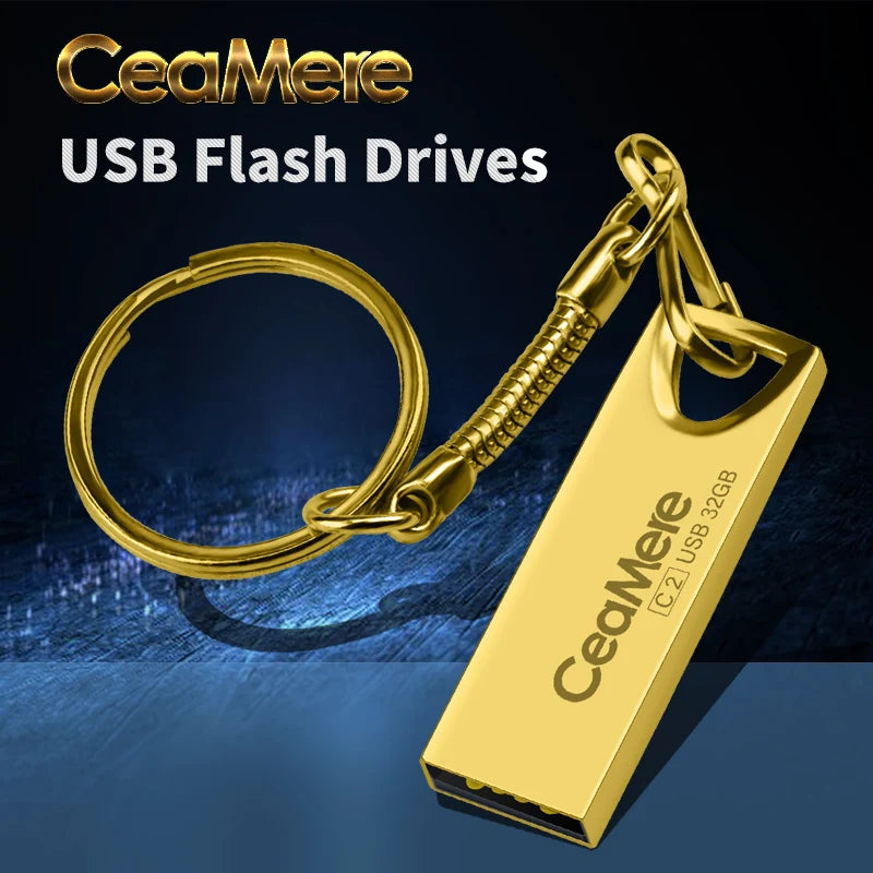 Ceamere 2PCS C2 USB Flash Drive 8GB/16GB/32GB/64GB Pen Drive Pendrive USB 2.0 Flash Drive Memory stick  USB disk 512MB 256MB