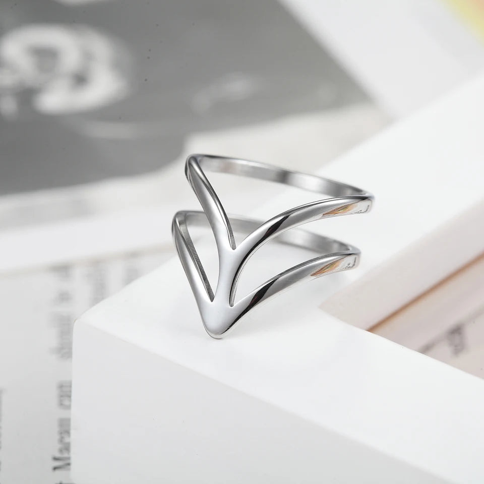 BORASI Engagement Ring Gold Color Geometric Cone Rings Fashion Jewelry Vintage Europe Design Wedding Brands Rings For Female