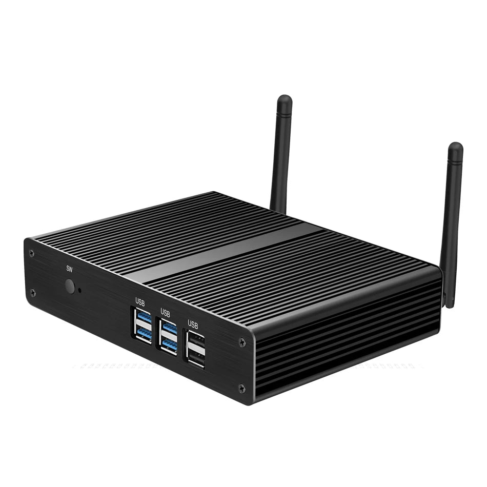 BEBEPC Fanless Mini PC Intel Core i3-4005U HD i3 7100U i5-4200U Windows 10/7 Mini Computer Desktop HTPC HDMI Desktop mini pc