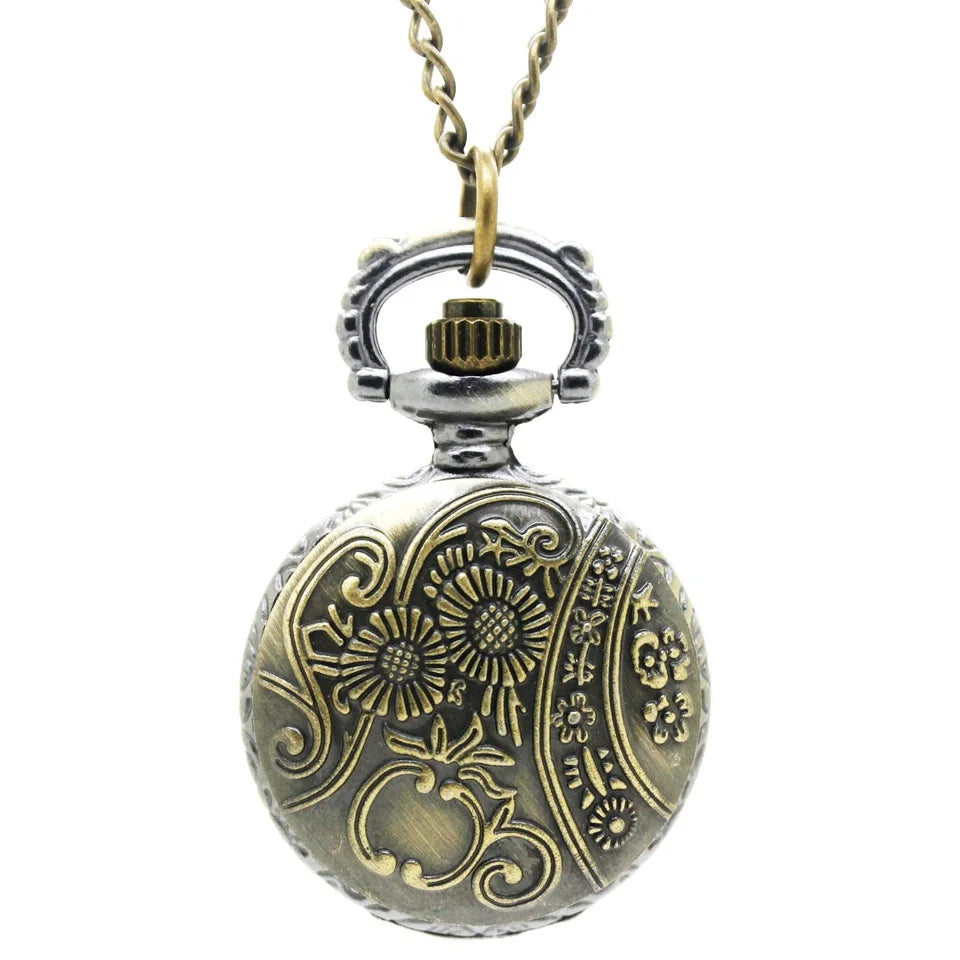 (3009) 12pcs/lot vintage Flower Hollow see Through steampunk Women Necklace Pocket Watch pendant, wholesale gift