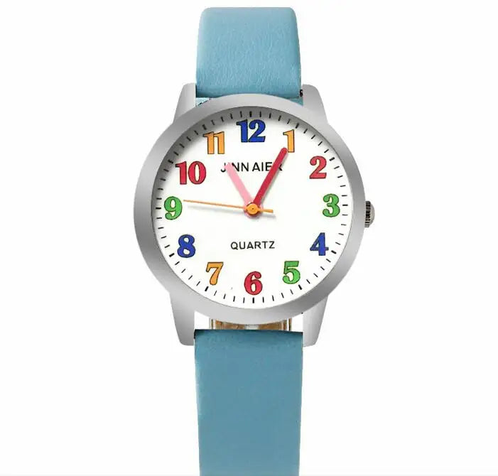 Top Brand Kids Children Fashion Watches Quartz Analog Cartoon Leather Strap Wrist Watch Boys Girls