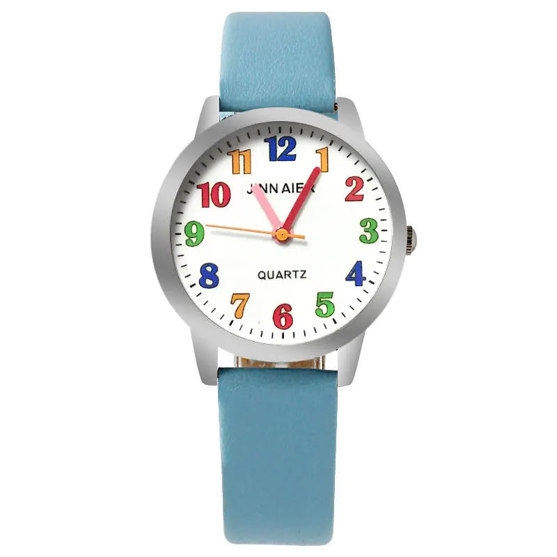Top Brand Kids Children Fashion Watches Quartz Analog Cartoon Leather Strap Wrist Watch Boys Girls