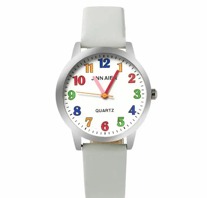 Top Brand Kids Children Fashion Watches Quartz Analog Cartoon Leather Strap Wrist Watch Boys Girls