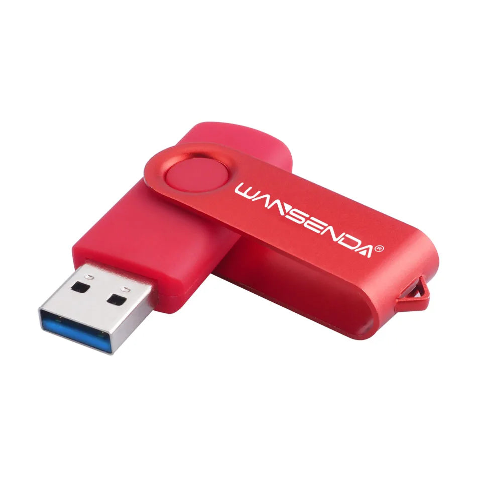 WANSENDA USB Flash Drive 3.0 Pen Drive 256GB 128GB 64GB 32GB 16GB 8GB 4GB Rotating Design Memory Stick Pendrive Cle USB Stick