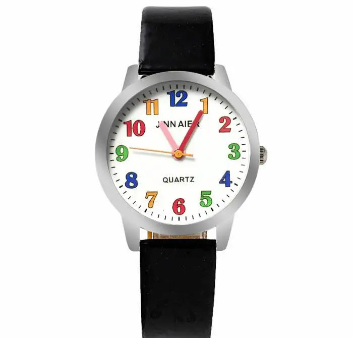 Top Brand Kids Children Fashion Watches Quartz Analog Cartoon Leather Strap Wrist Watch Boys Girls
