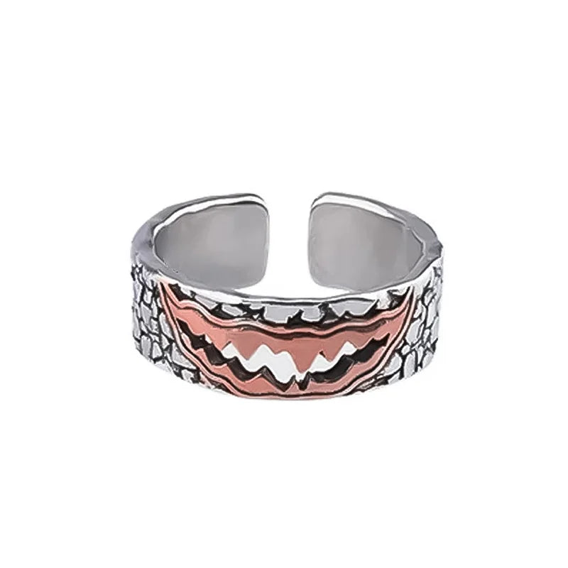 Ring for Women Girls Demon Eyes Fashion Men Jewelry Vintage Snake Ancient Silver Color Punk Hip Hop Boho Rings Adjustable