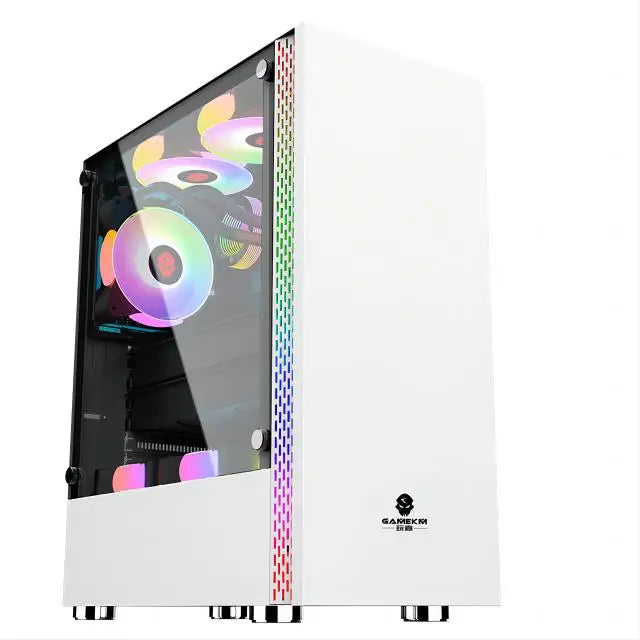 AOTESIER Gaming PC core i7 CPU With 16G RAM 256G SSD HD4600 ATX/ITX/M-ATX full view side panel Temper Glass Front pc gamer