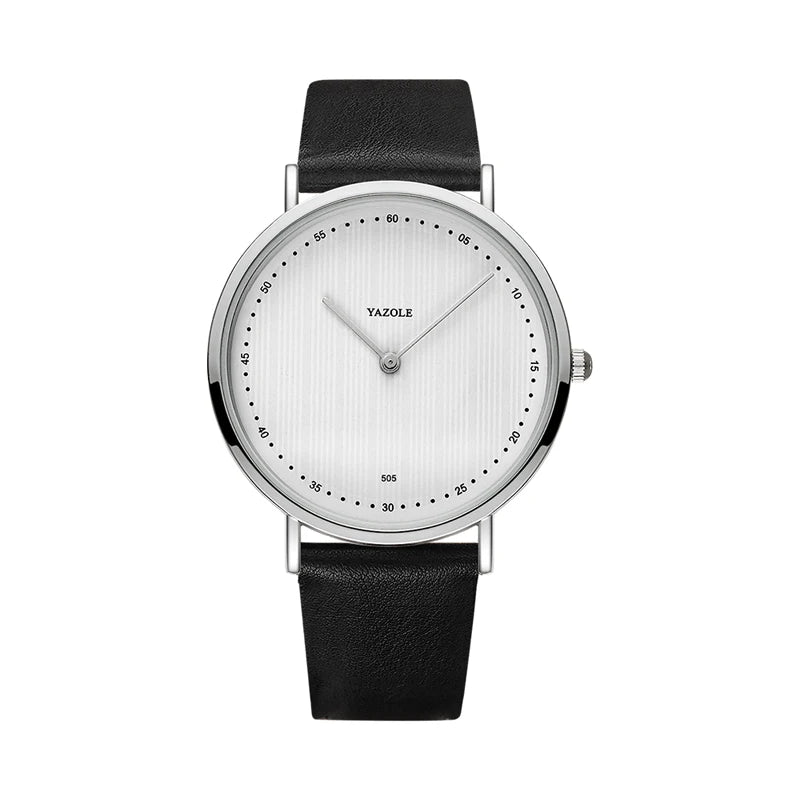 YAZOLE Men's Watches Classic Black Brown Quartz Wrist Watches for Men Women Leisure Simple Man Watch Clock Gift Reloj Hombre