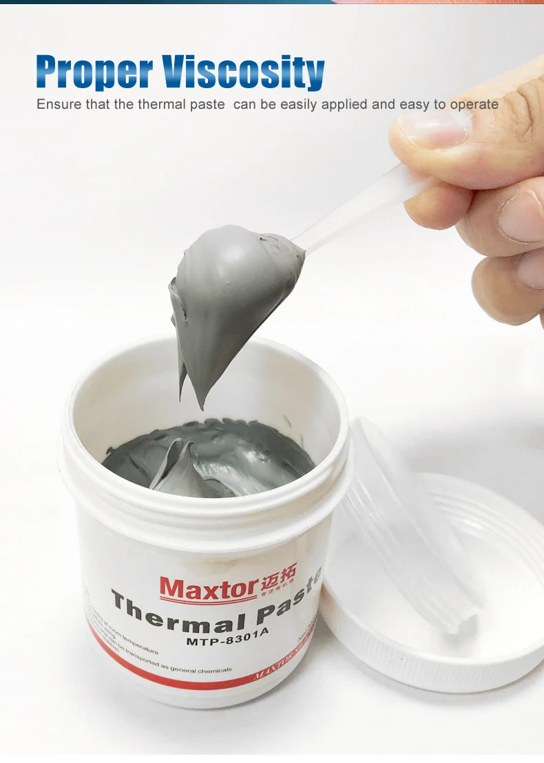 Maxtor Thermal Paste 200g CPU Paste Non-Conductive Thermal Conductive Grease Paste Heat Transfer Grease for CPU Graphics Cooling