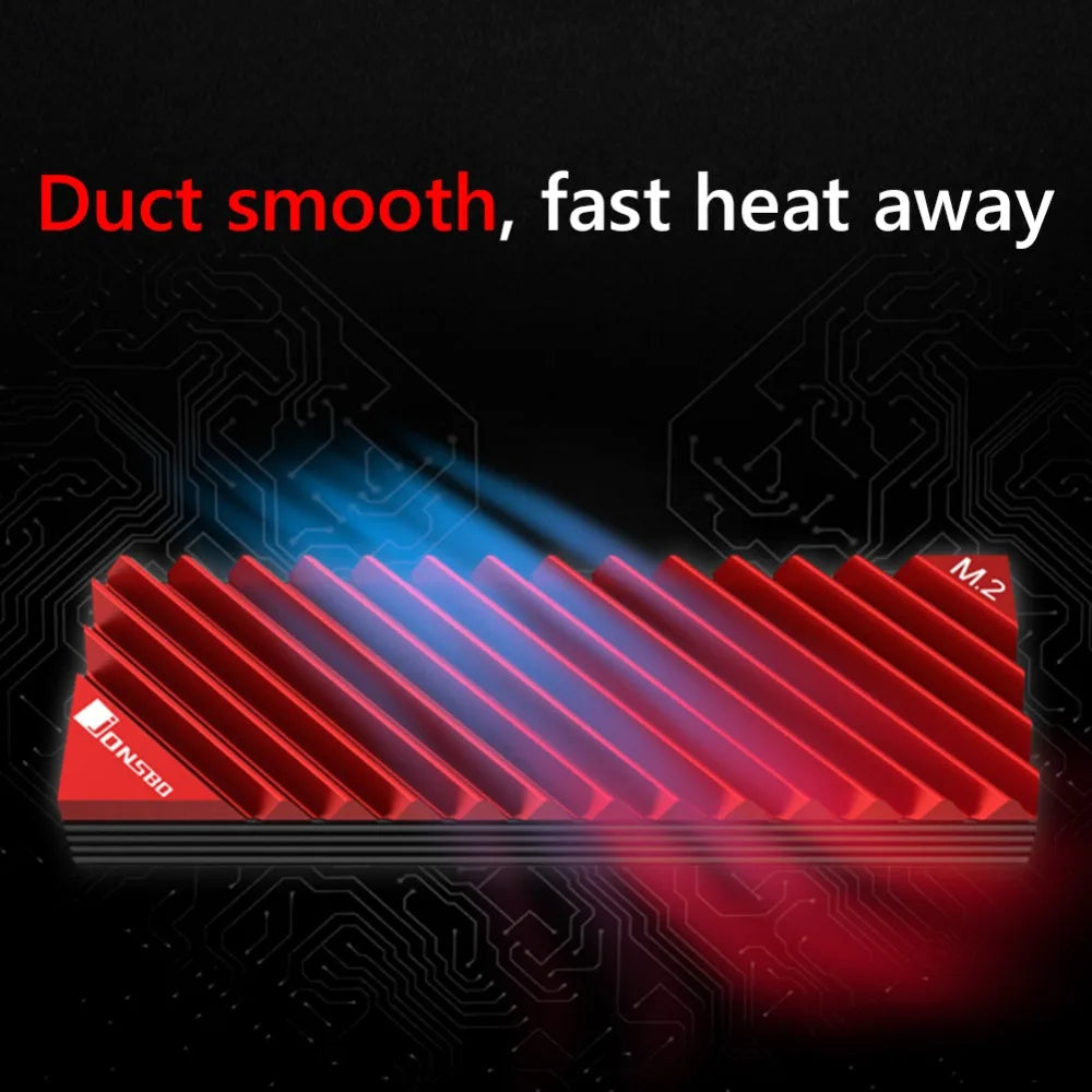 M2 SSD NVMe Heat Sink Jonsbo M2 2280 Solid State Hard Disk Aluminum Heatsink with Thermal Pad for Desktop PC Accessories