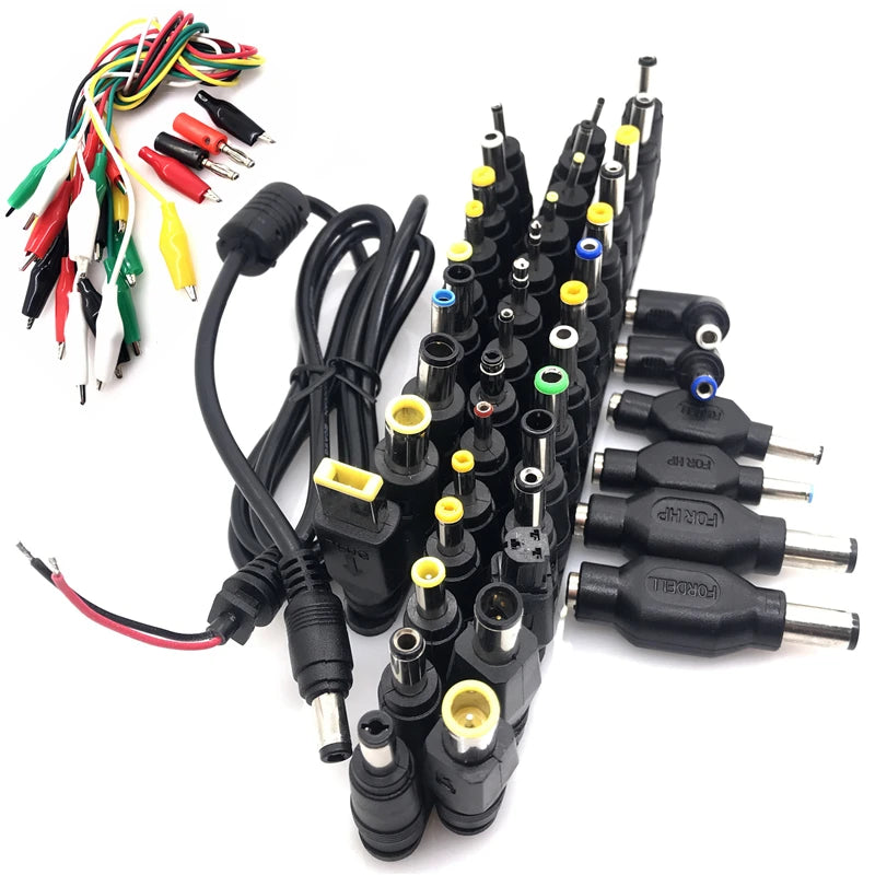 1 Set Universal Laptop DC Power Supply Adapter Connector Plug AC DC conversion head Jack Charger Connectors Laptop Power Adapte