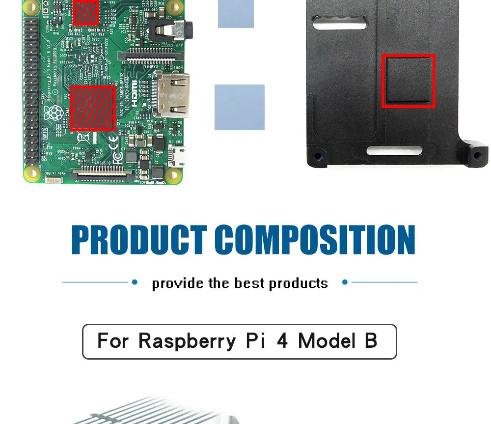 Raspberry Pi 4 Model B Dual Fans CNC Aluminum Alloy Case Metal 5 Color Armor Shell with Heat Sinks for Raspberry Pi 4B/3B+/3B