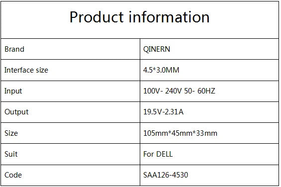Adapter 45W 19.5V 2.31A 4.5*3.0MM Laptop Charger For Dell Inspiron XPS13 9343 9350 9365 9360 XPS12 LA45NM140 vostro5370 13 5000