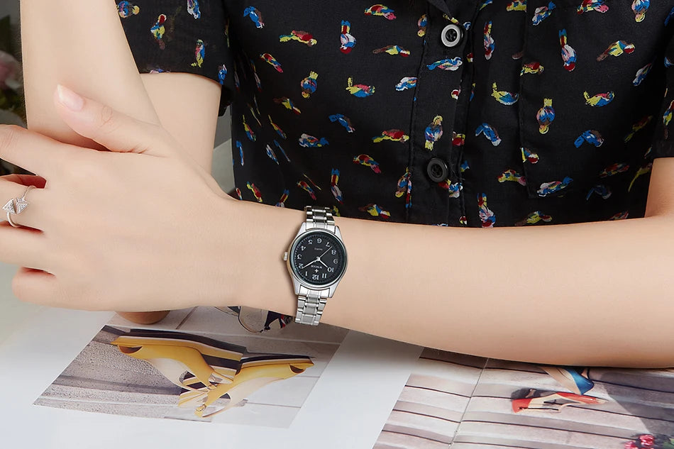 WWOOR Watch Women fashion Designer Style Quartz Casual Ladies Wrist Watch arabic numerals Small Bracelet Watches Stainless Steel
