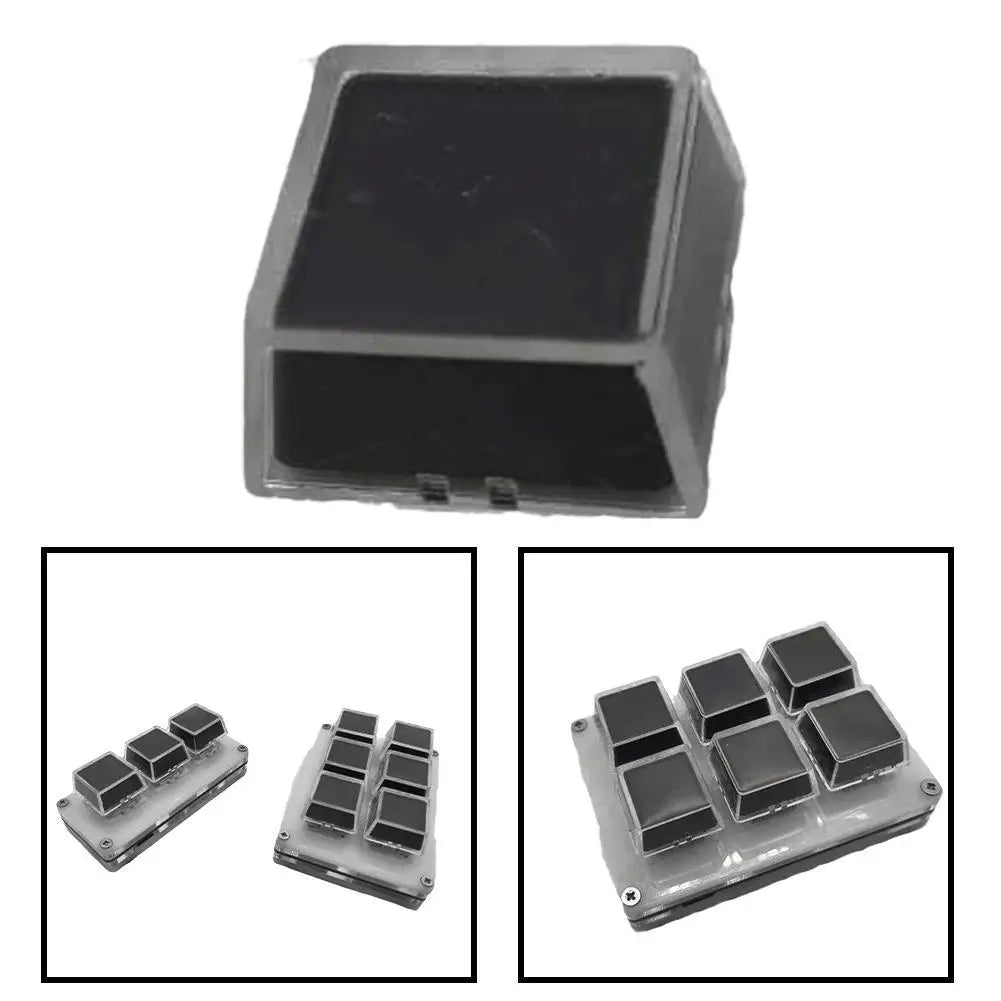 10Pcs Transparent Keycaps Double-layer Keycaps Removable Paper Clips Custom MX Switch Relegendable Keycap Shell Protection