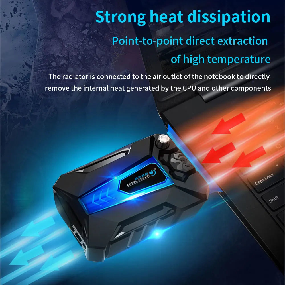 TISHRIC Portable Laptop Cooler External Extracting Laptop Cooling Fan Air Cooler Notebook For 15 15.6 17 Inch Laptop Accessories