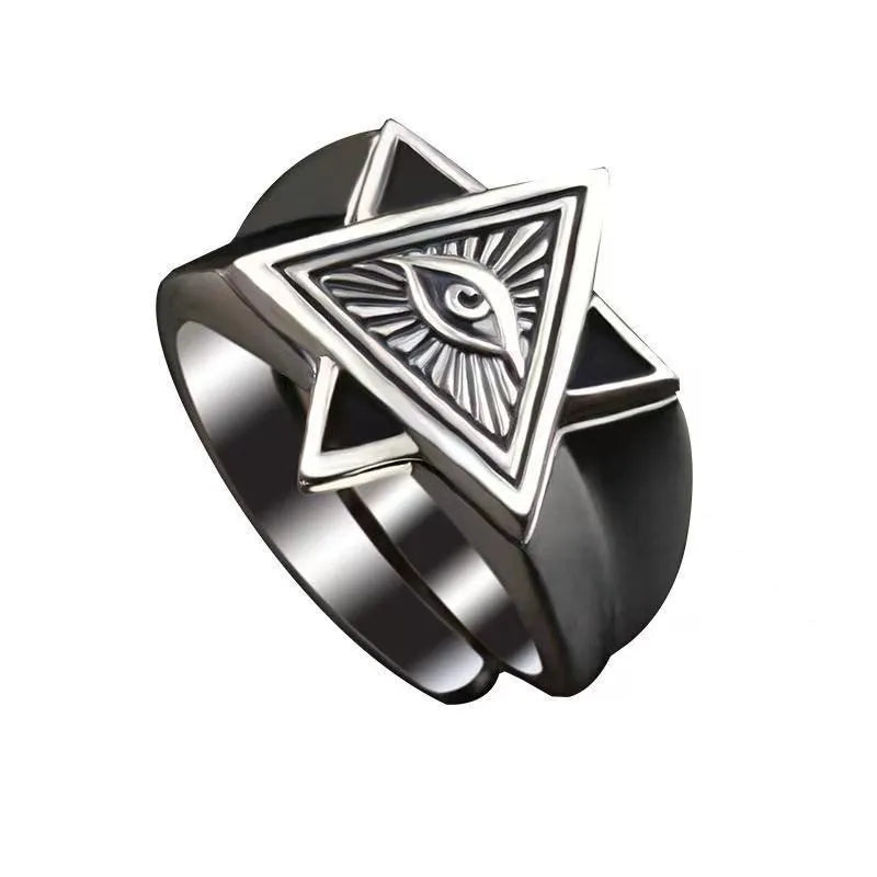 Ring for Women Girls Demon Eyes Fashion Men Jewelry Vintage Snake Ancient Silver Color Punk Hip Hop Boho Rings Adjustable