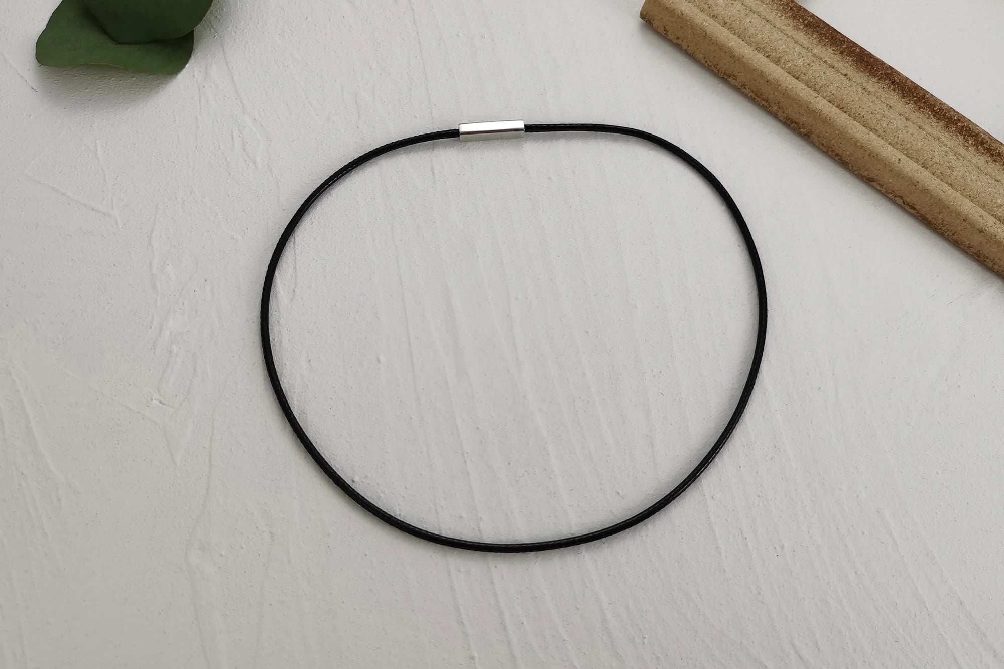 Choker for Men Black Rope Necklace with Magnetic buckle