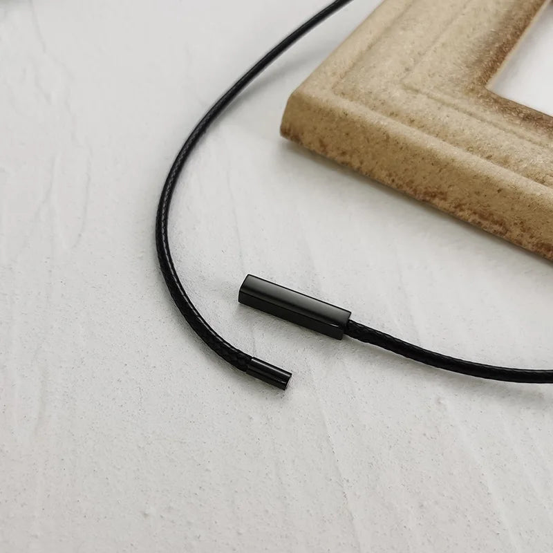 Choker for Men Black Rope Necklace with Magnetic buckle