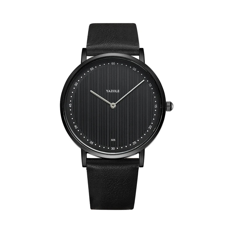YAZOLE Quartz Watches For Men Casual Minimalist Ultra-thin Mens Watch 30M Waterproof Simple Leather Belt Male Clock montre homme