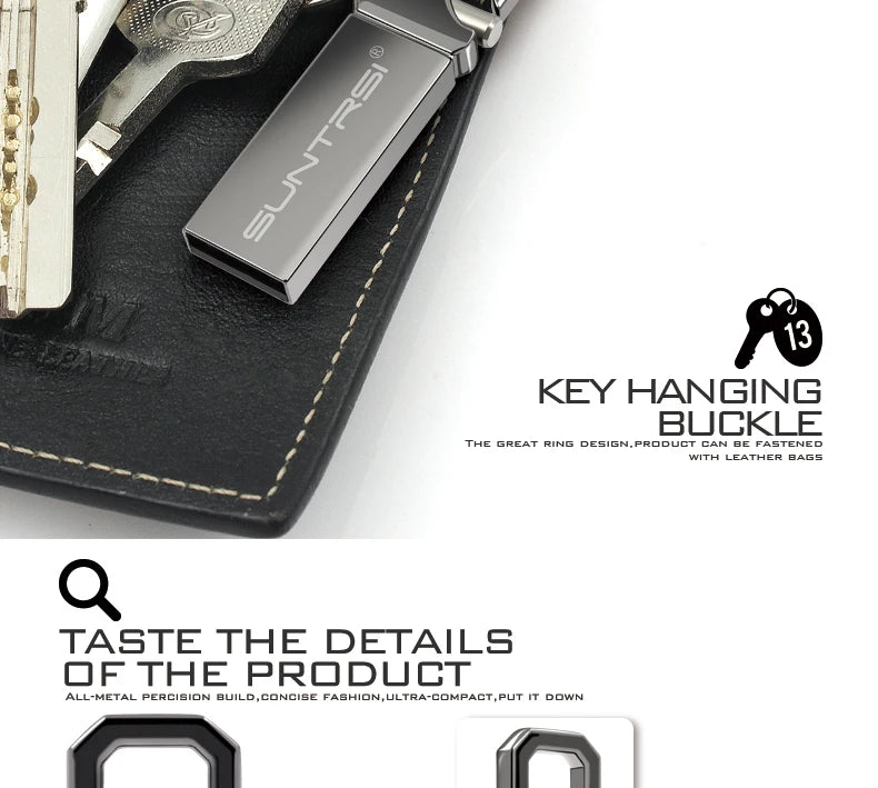 Suntrsi USB Flash Drive 64G 32gb pendrive16g 8G 128G Pen drive флешка waterproof  usb флэш-накопители 2.0 memory stick gift