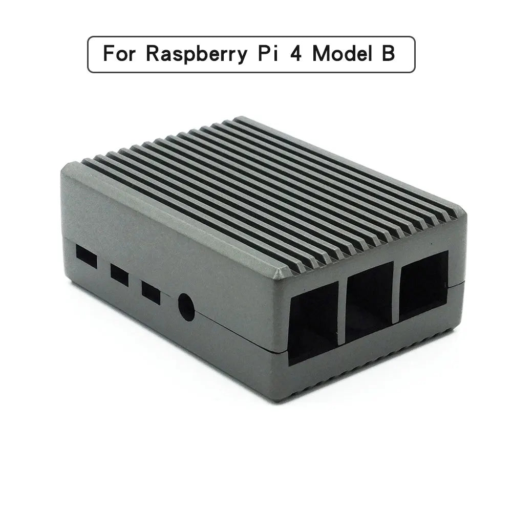 Raspberry Pi 4 Model B Dual Fans CNC Aluminum Alloy Case Metal 5 Color Armor Shell with Heat Sinks for Raspberry Pi 4B/3B+/3B
