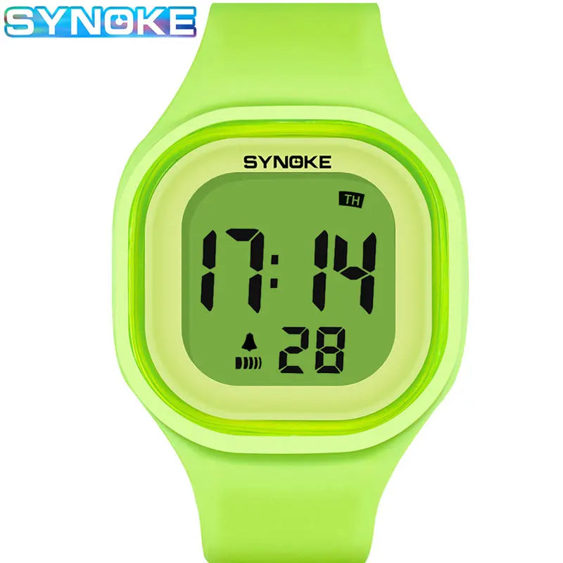 SYNOKE Brand Children Watch Fashion Kids Watches Boys Alarm LED Digital Watch For Kids Children Student Waterproof Wristwatch