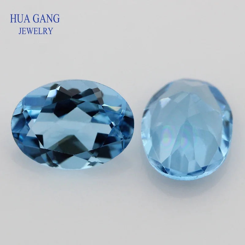 SwissBlue Blue Topaz Natural Loose Topaz Gemstone Oval Shape Facetted Cut Size 3x4~10x14mm For DIY Jewelry