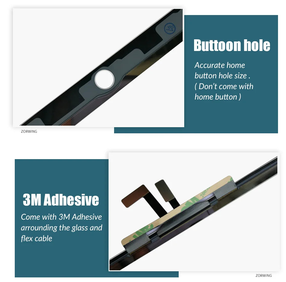 New For iPad Air 1 iPad 5 LCD Outer Touch Screen Digitizer Front Sensor Glass Display Panel Replacement A1474 A1475 A1476