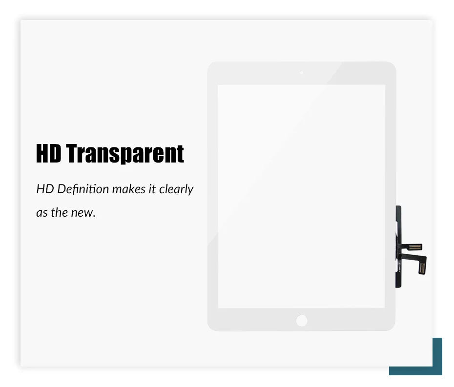 New For iPad Air 1 iPad 5 LCD Outer Touch Screen Digitizer Front Sensor Glass Display Panel Replacement A1474 A1475 A1476