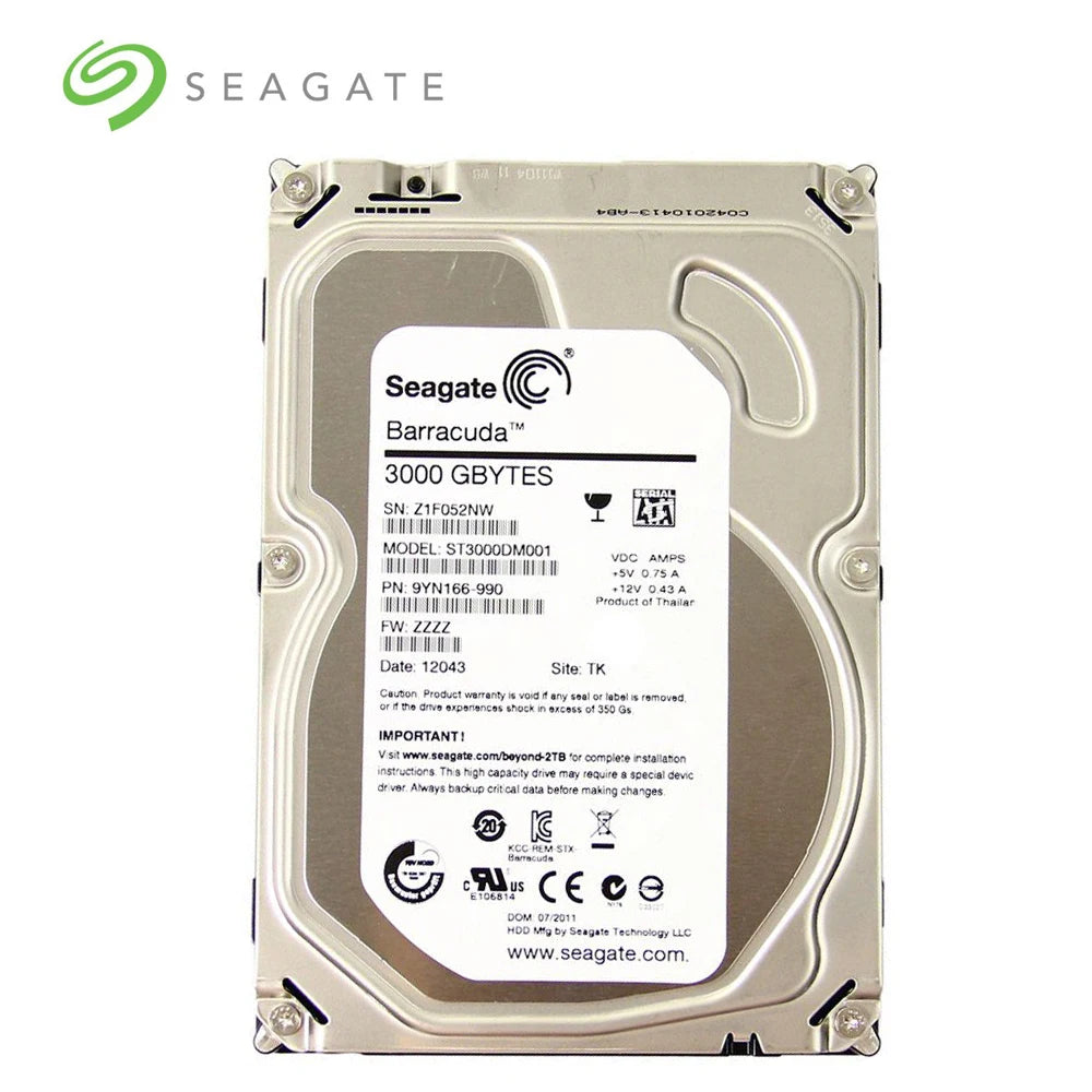 Seagate 1TB 2TB 3TB 4TB Desktop PC 3.5" Internal Mechanical Hard disk SATA 3Gb/s-6Gb/s HDD 5900-7200RPM 64MB/128MB Buffer(Used)