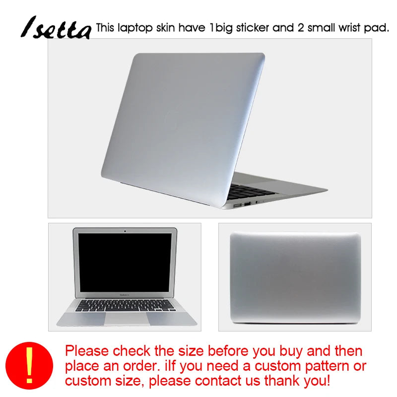 15.6 Laptop Skin sticker Silver Golden Laptop Protector Cover hp Fits for 10/12/13/14/15/17 inch Hp Dell Lenovo Asus Acer