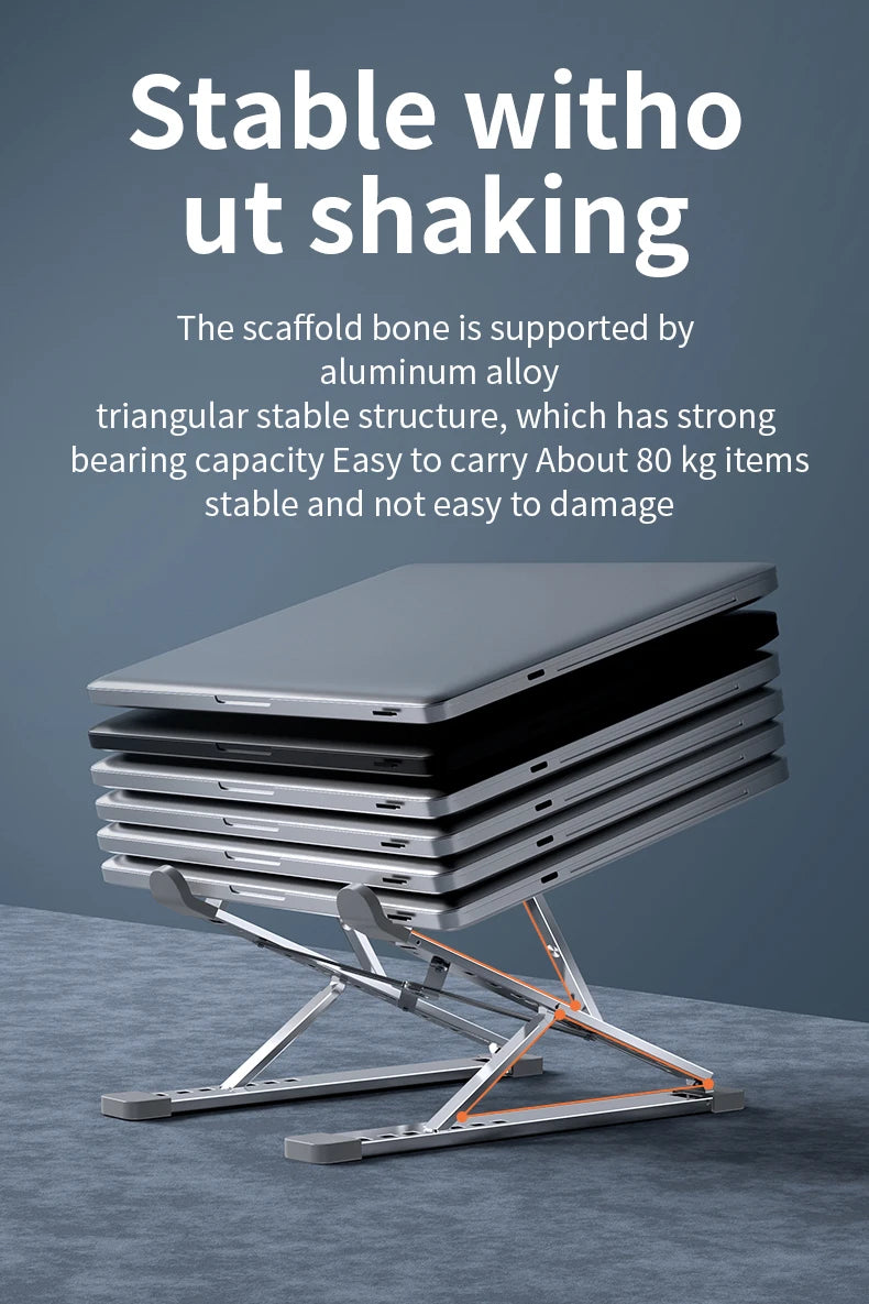 Adjustable Laptop Stand Aluminum For Macbook Computer PC iPad Tablet Table Support Notebook Stand Cooling Pad Laptop Holder Base