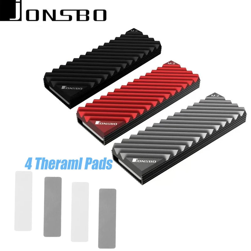M2 SSD NVMe Heat Sink Jonsbo M2 2280 Solid State Hard Disk Aluminum Heatsink with Thermal Pad for Desktop PC Accessories