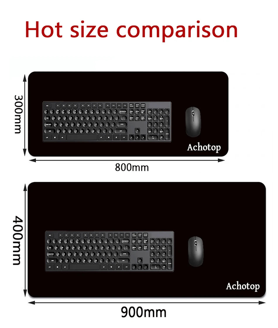 Cute Large Gaming Keyboard Mouse Pad XL Green Botany Computer Gamer Tablet pad Mousepad with Edge Locking Rubber Play Mice Mats