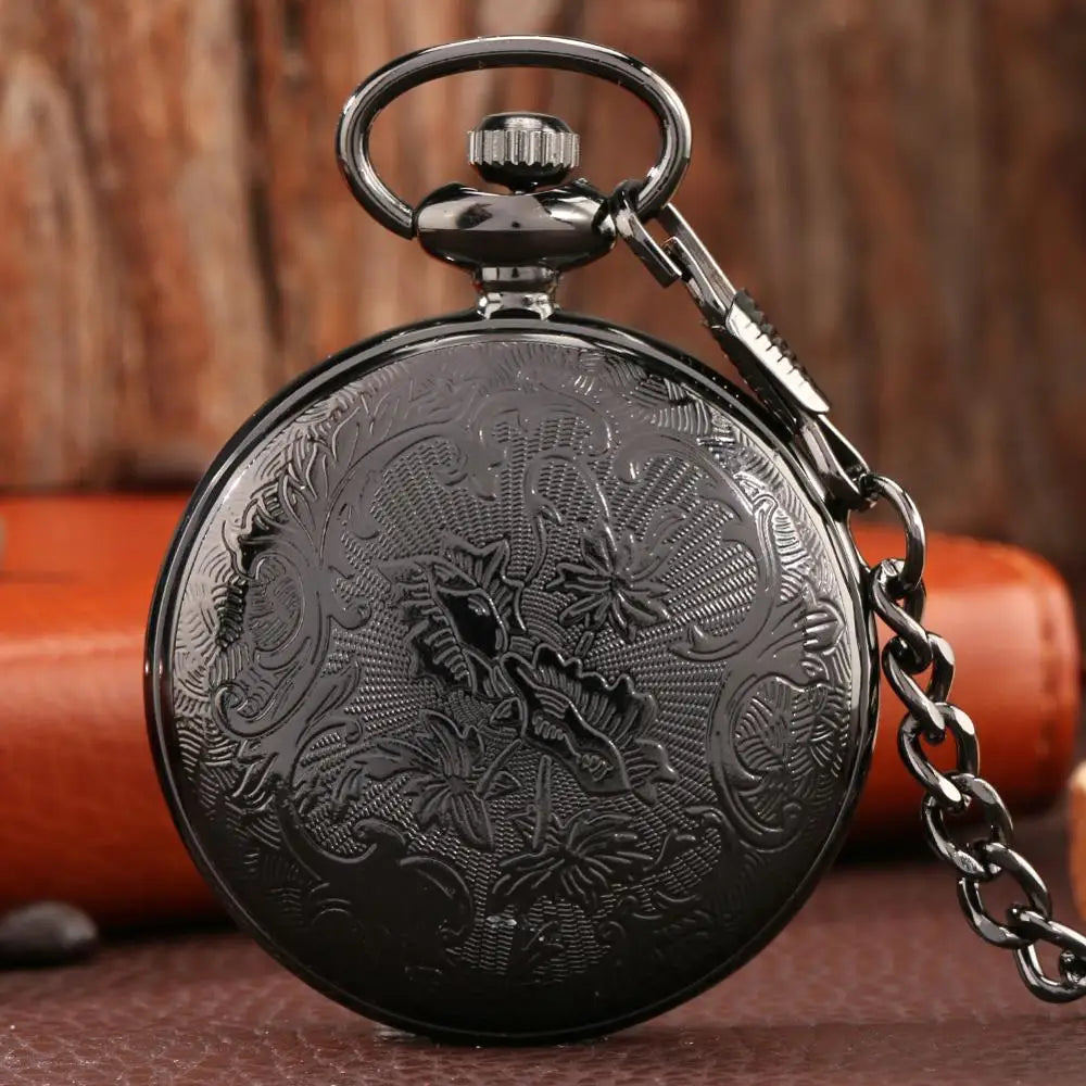 Noctilucent Fluorescent Open Face Arabic Numerals Quartz Pocket Watch Chain Luminous Pendant Jewelry Clock Gifts Men Women Kids