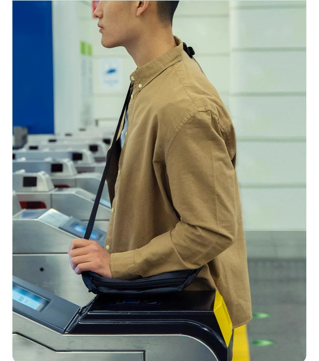 Xiaomi Mijia Backpack Sling Bag Leisure Chest Pack Small Size Shoulder Type Unisex Rucksack Crossbody Bag  2.25L Polyester