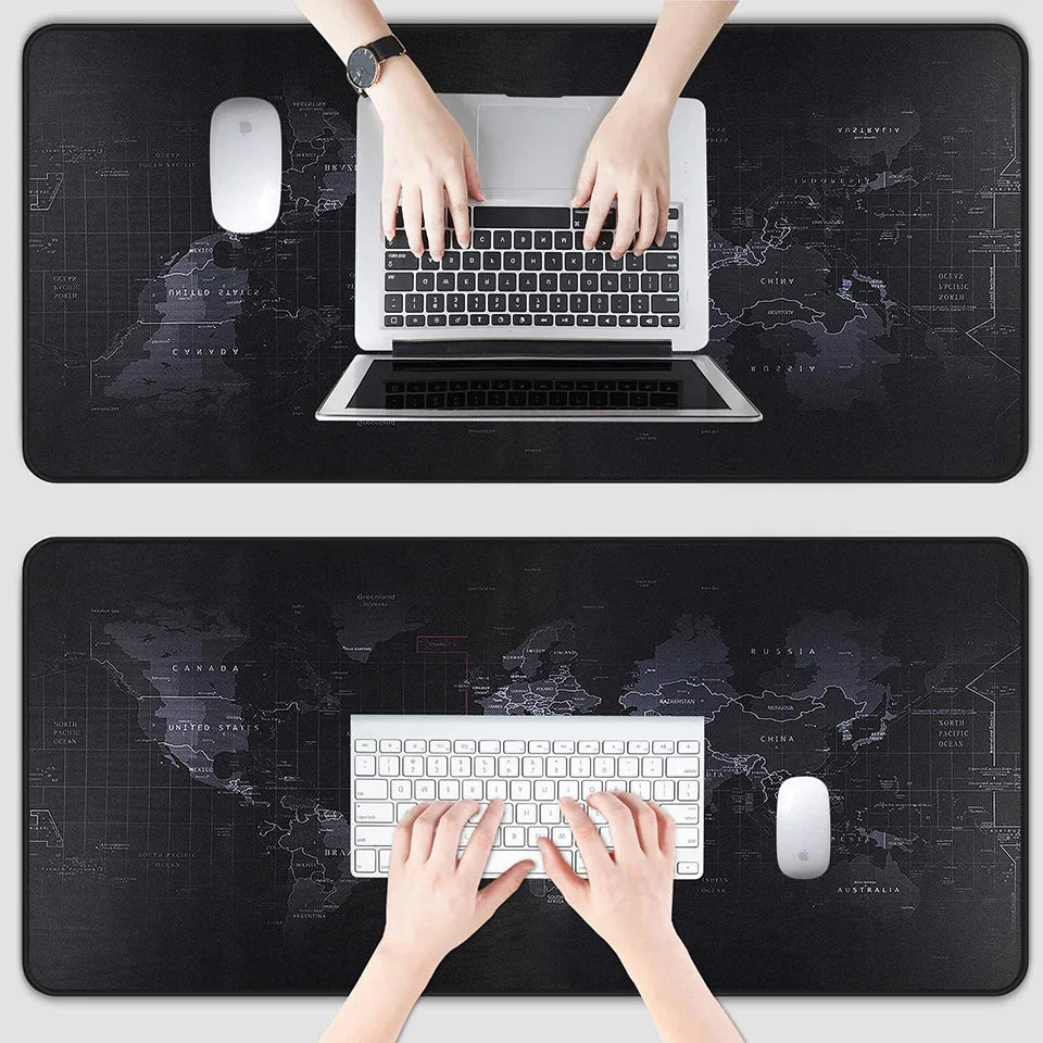 Cute Large Gaming Keyboard Mouse Pad XL Green Botany Computer Gamer Tablet pad Mousepad with Edge Locking Rubber Play Mice Mats