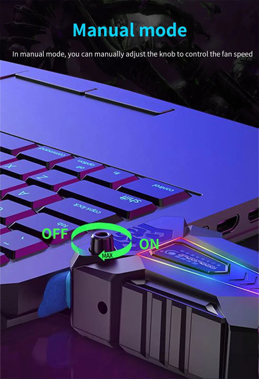 TISHRIC Portable Laptop Cooler External Extracting Laptop Cooling Fan Air Cooler Notebook For 15 15.6 17 Inch Laptop Accessories