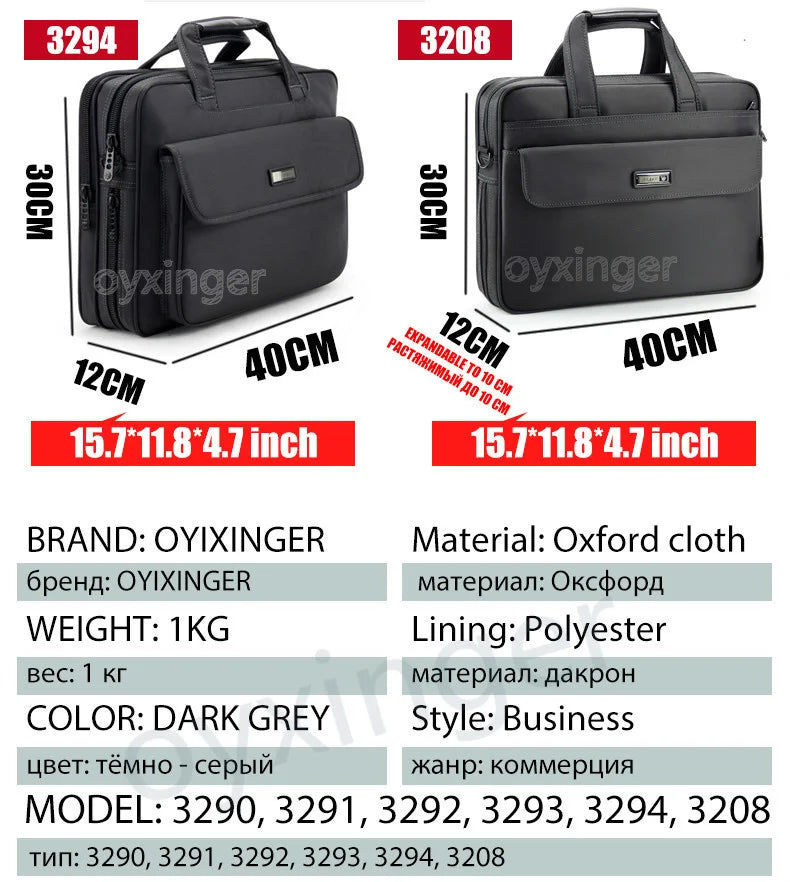 Men's Laptop Briefcase Brand Men Computer Handbags Waterproof Durable Nylon 15.6 Inch Laptops Bags Boys Shoulder Files Books Bag
