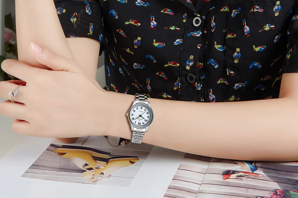 WWOOR Watch Women fashion Designer Style Quartz Casual Ladies Wrist Watch arabic numerals Small Bracelet Watches Stainless Steel