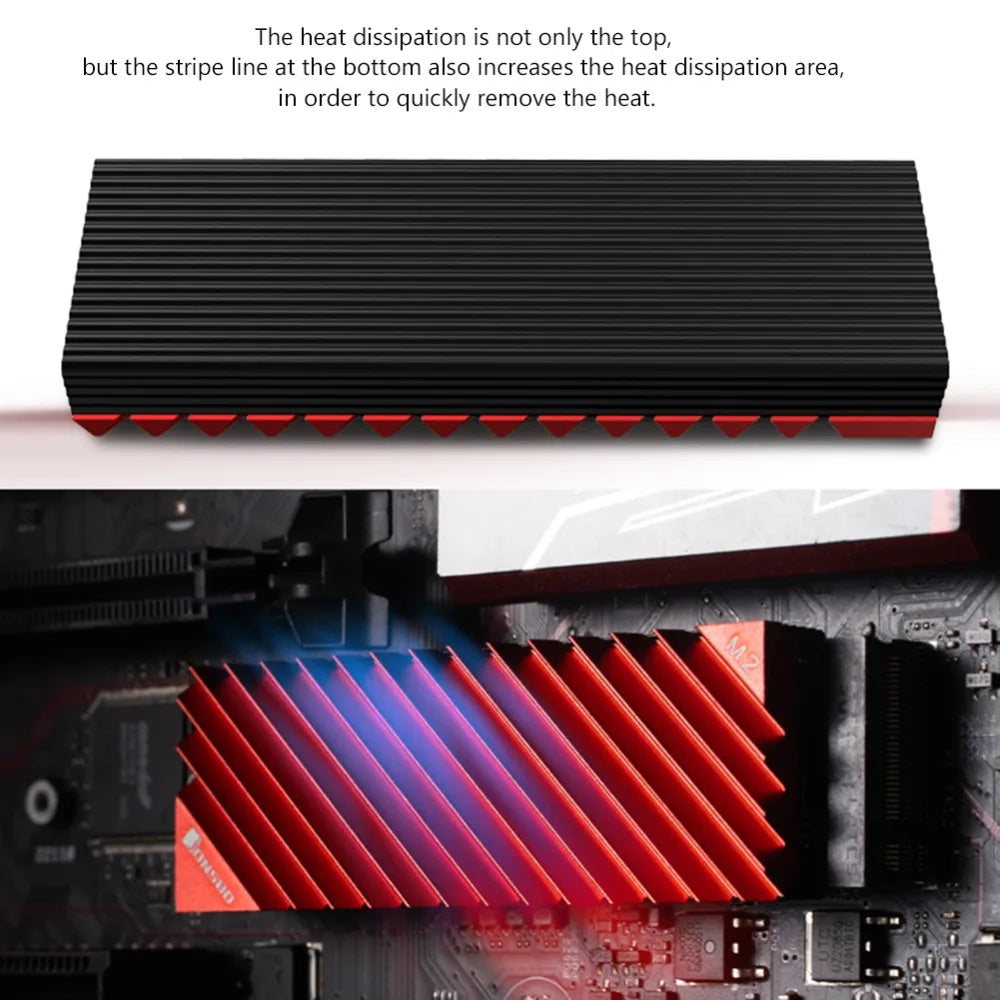 M2 SSD NVMe Heat Sink Jonsbo M2 2280 Solid State Hard Disk Aluminum Heatsink with Thermal Pad for Desktop PC Accessories